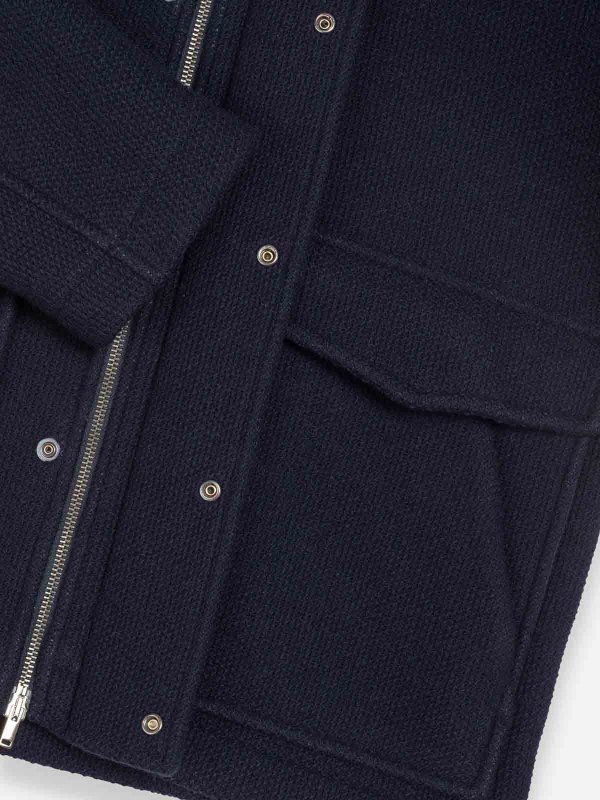 short coats shop online Hooded Pique Coat