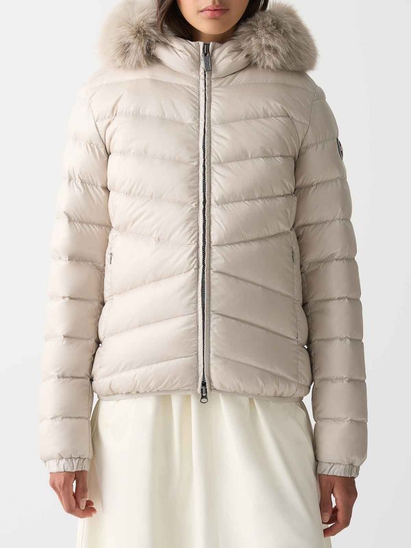 The Best Shops Colmar Originals: padded jackets - Quilted Down Jacket With Faux Fur