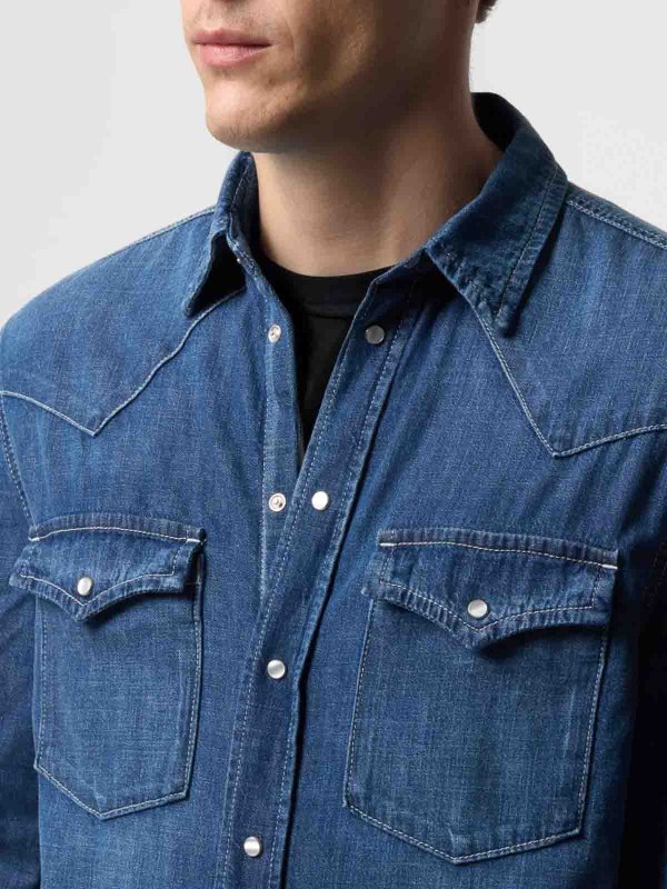 Camicia in denim fissa Texas Regular shop online: DONDUP