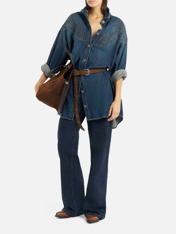 DONDUP: Knielange Kleider online - Knielanges Kleid - Jeansblau