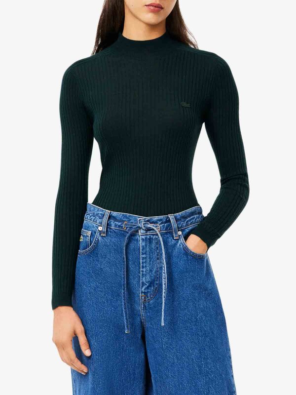 The Best Shops LACOSTE: Rollkragenpullover  und Polo-Ausschnitt - Rollkragenpullover - Dunkelgrün