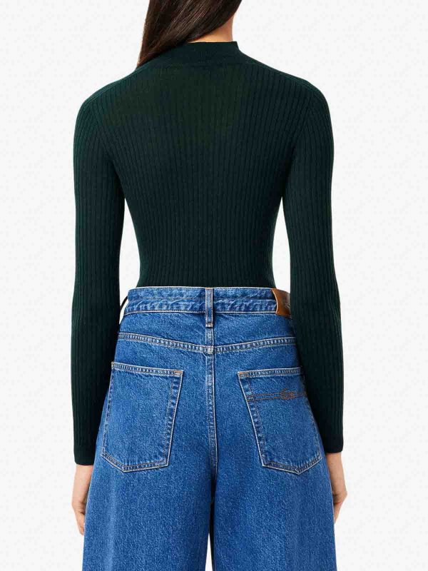 Rollkragenpullover - Dunkelgrün shop online: LACOSTE