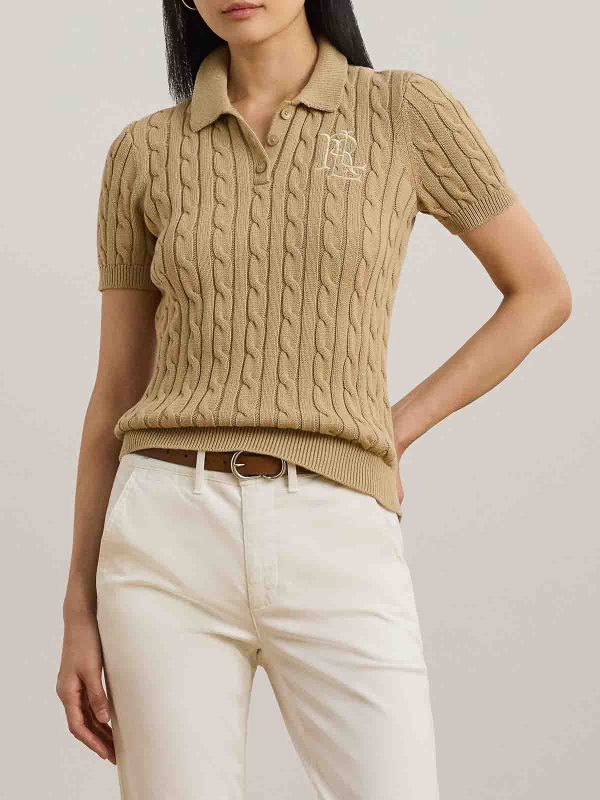 The Best Shops LAUREN RALPH LAUREN: Suéteres con cuello pico - Suéter Cuello Redondo - Verde Claro