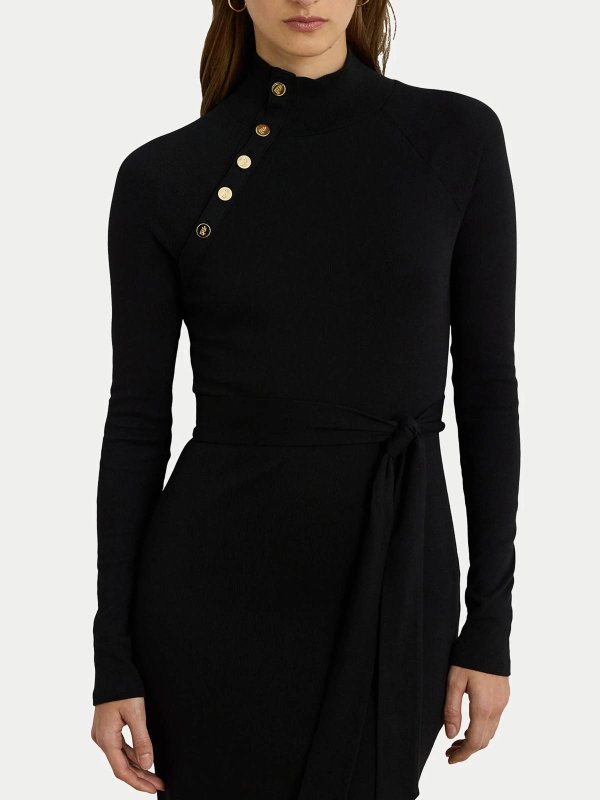 LAUREN RALPH LAUREN buy online 膝丈ドレス - 黒