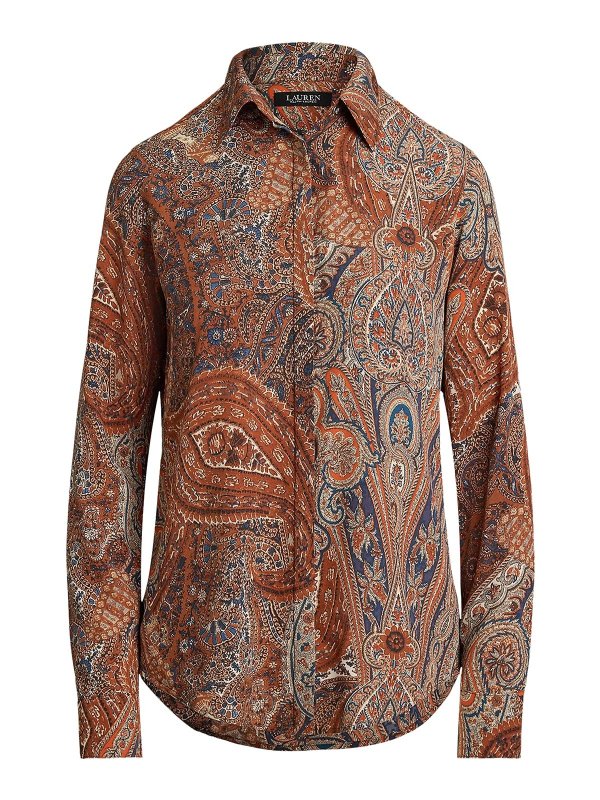 LAUREN RALPH LAUREN: shirts - Kristy-Long Sleeve-Button Front Shirt