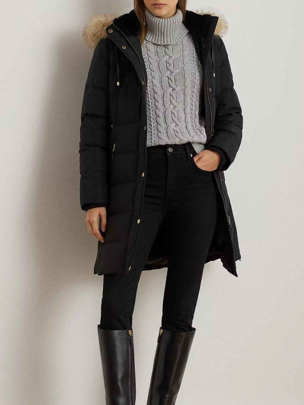 LAUREN RALPH LAUREN: Manteaux au genou online - Manteau Au Genou - Noir