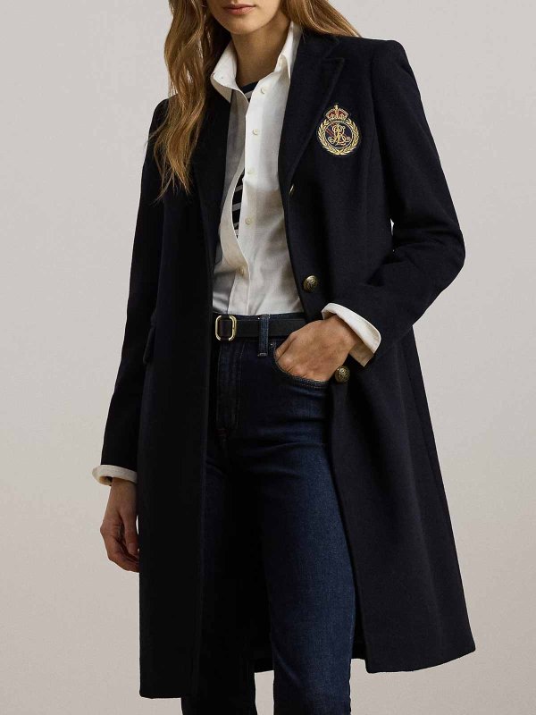 Crested Wool-Lined-Coat shop online: LAUREN RALPH LAUREN