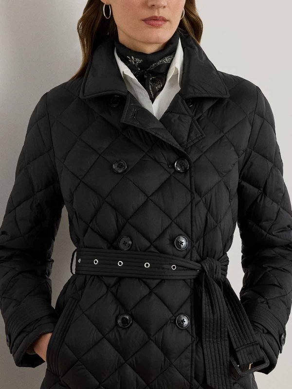 The Best Shops LAUREN RALPH LAUREN: 膝丈コート - 黒