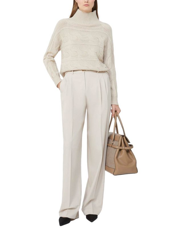 MAX MARA STUDIO: Suéteres con cuello pico online - Suéter Cuello Redondo - Beis