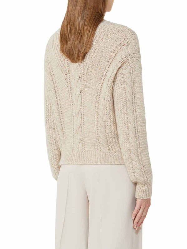 Rundhalspullover - Beige shop online: MAX MARA STUDIO