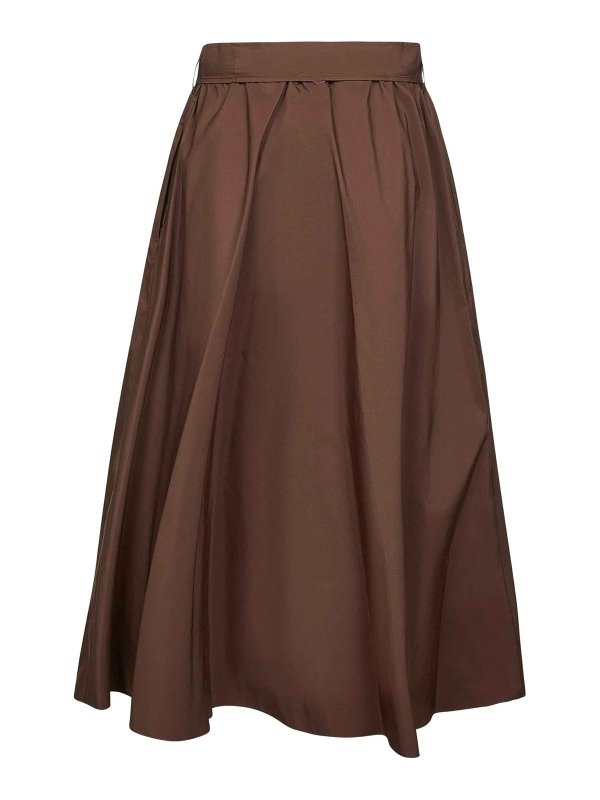 WEEKEND MAX MARA: Faldas media pierna y semilargas online - Falda Semilarga - Marrón Oscuro