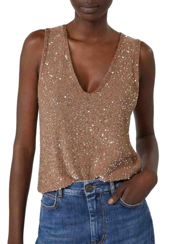 WEEKEND MAX MARA: クルーネック online - クルーネック - ブラウン