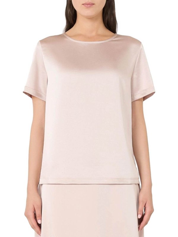 WEEKEND MAX MARA: Strickpullover mit Rundhalsausschnitt online - Rundhalspullover - Hellrosa