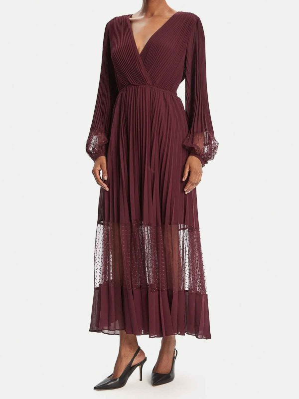TWINSET: evening dresses online - Pleated Georgette Long Dress