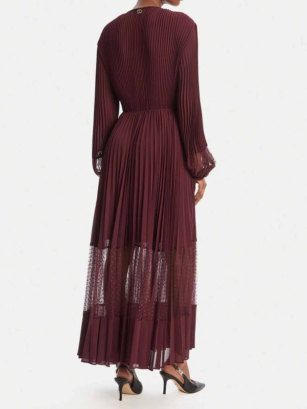 The Best Shops TWINSET: evening dresses - Pleated Georgette Long Dress