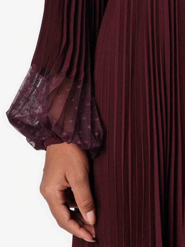 Pleated Georgette Long Dress shop online: TWINSET