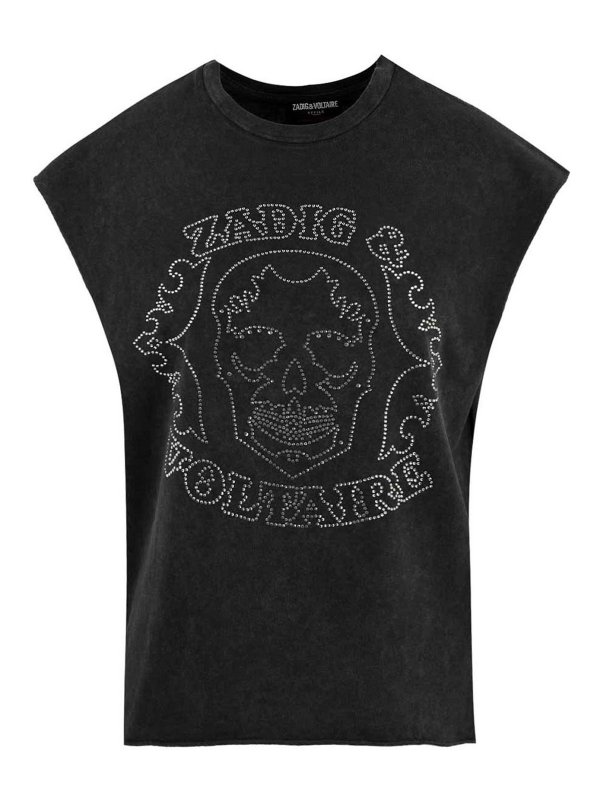 ZADIG&VOLTAIRE: Tops & Tank tops - Cloe Hc Skull Rhinestone