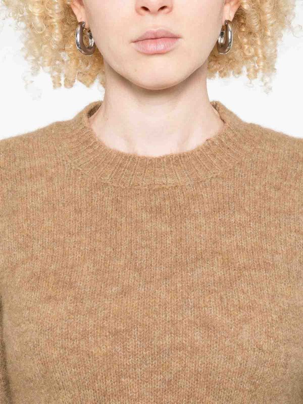 AMI PARIS: Strickpullover mit Rundhalsausschnitt online - Rundhalspullover - Braun