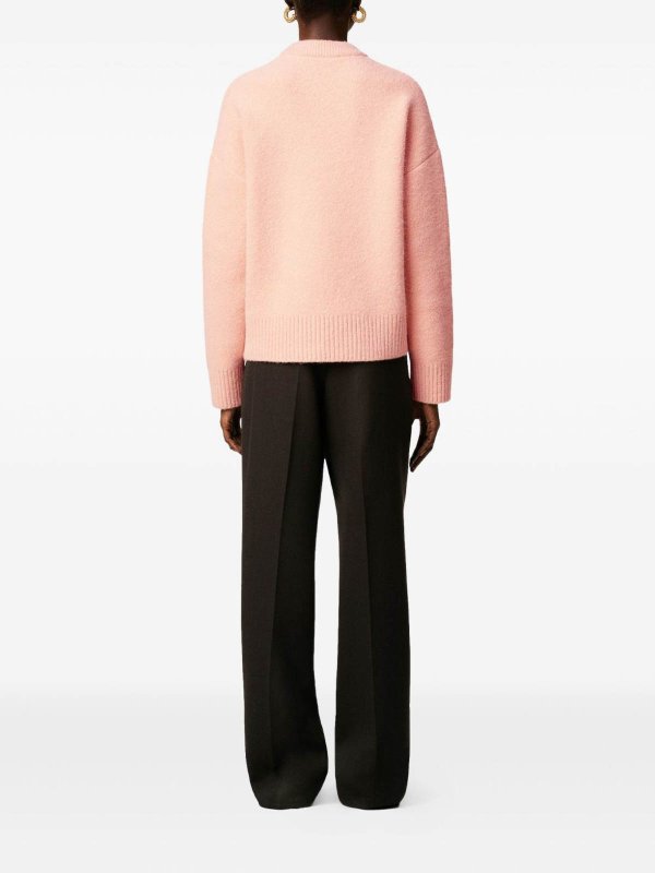 The Best Shops AMI PARIS: Strickpullover mit Rundhalsausschnitt - Rundhalspullover - Nude