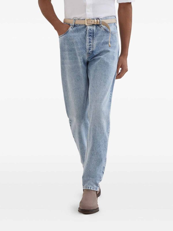 Jeans With Logo Application shop online: BRUNELLO CUCINELLI