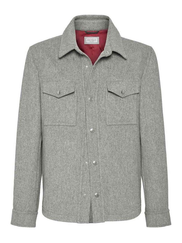 BRUNELLO CUCINELLI: casual jackets - Jacket With Shirt Style Pocket