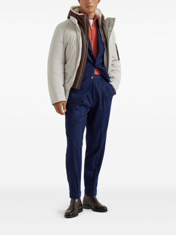 Down jacket with double closure shop online: BRUNELLO CUCINELLI