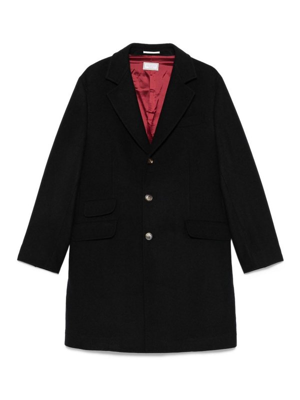 BRUNELLO CUCINELLI: ニーレングスコート - 膝丈コート - 黒