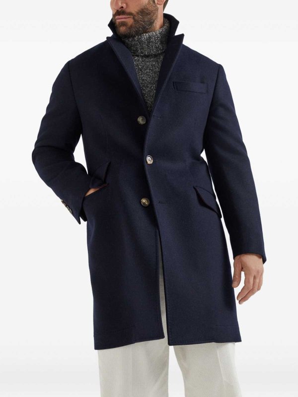 BRUNELLO CUCINELLI buy online Knielanger Mantel - Blau