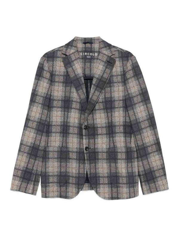 CIRCOLO 1901: giacche blazer - Blazer A Quadri Con Bottoni