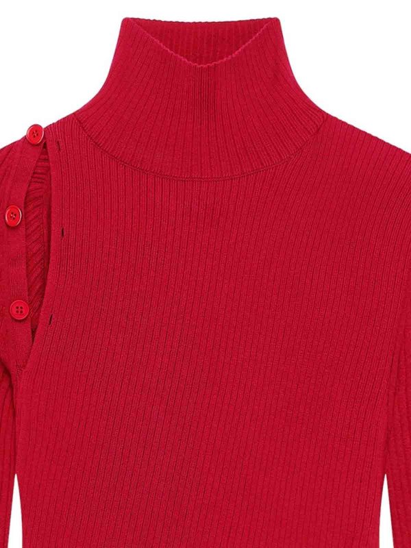 Courreges: Col roulé & Col polo online - Pull Col Roulé - Rouge