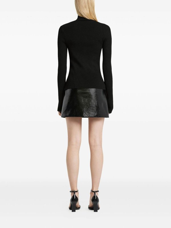 The Best Shops Courreges: Cuellos altos y polos - Suéter Con Cuello Alto - Negro