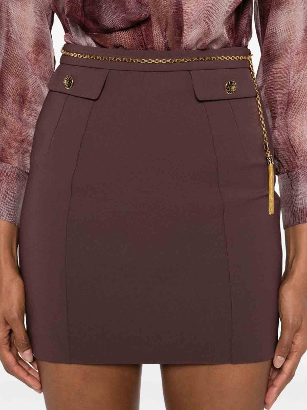 ELISABETTA FRANCHI: ニーレングススカート＆ミディ丈 online - 膝丈/ミディスカート - ブラウン