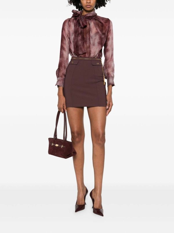 ELISABETTA FRANCHI buy online 膝丈/ミディスカート - ブラウン