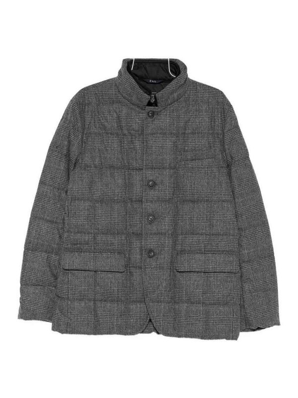 FAY: knee length coats - Checked Coat