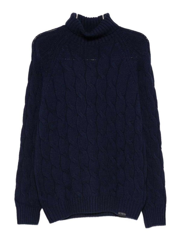 FAY: Rollkragenpullover  und Polo-Ausschnitt - Rollkragenpullover - Blau