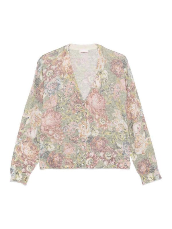 Liu Jo: cardigans - Cardigan Crop A Fiori