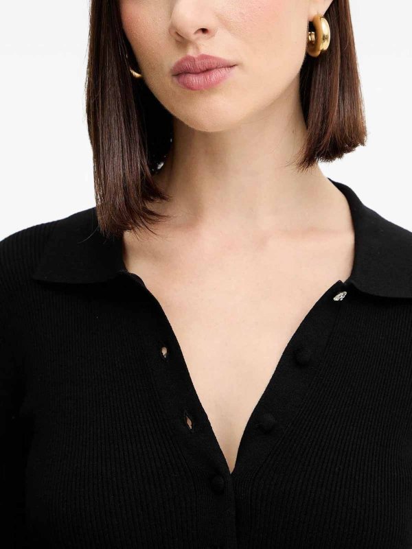 The Best Shops Liu Jo: polo shirts - Polo With Rhinestones