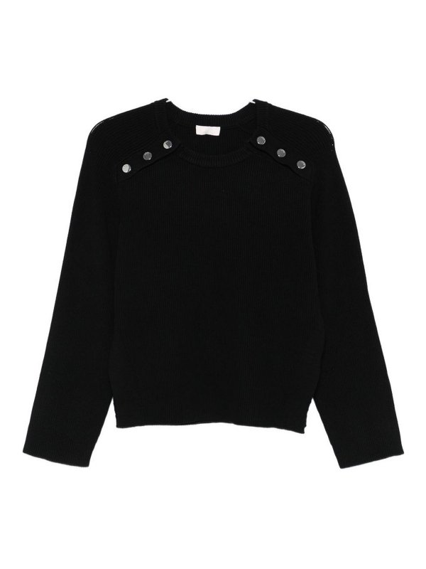 Liu Jo: crew necks - Black Sweater