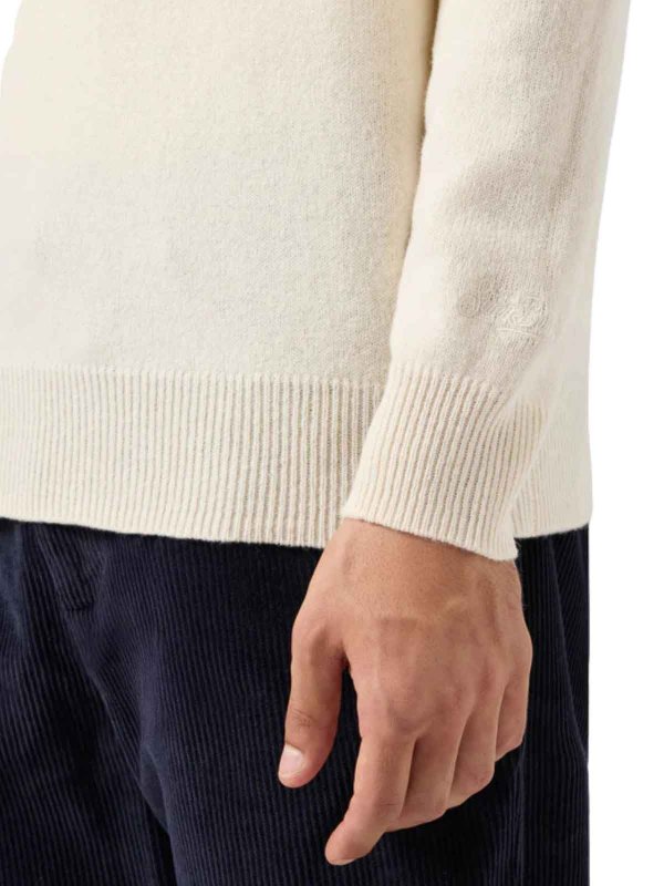 The Best Shops MC2 SAINT BARTH: Maglione Regent In Lambswool Bianco
