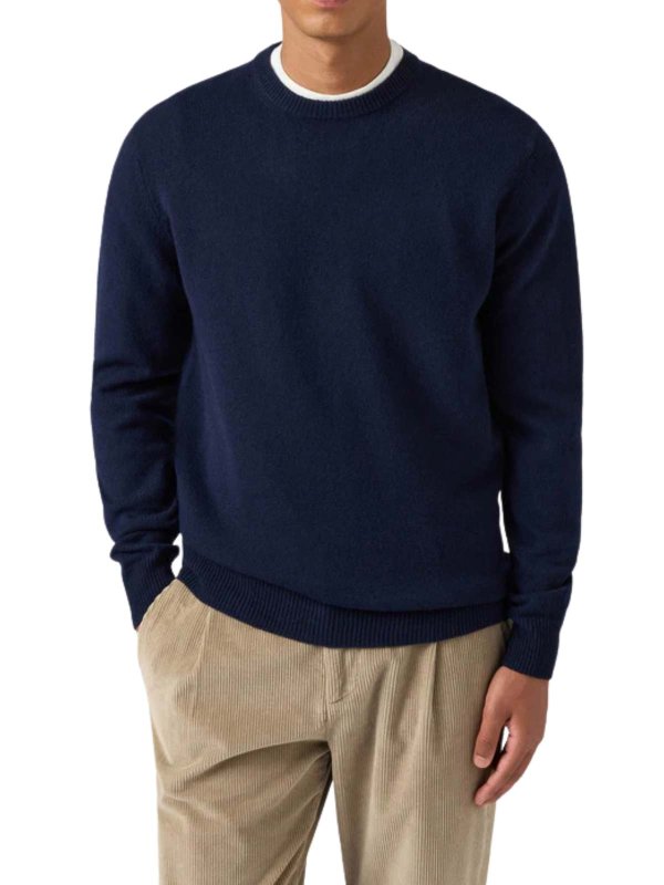 MC2 SAINT BARTH: crew necks online - Maglione Regent In Lambswool Blu Notte