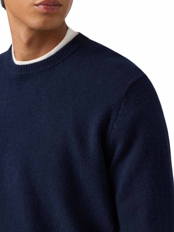 Maglione Regent In Lambswool Blu Notte shop online: MC2 SAINT BARTH
