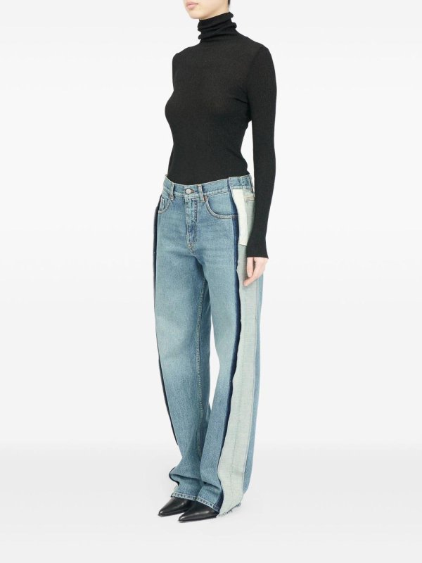 The Best Shops MM6 MAISON MARGIELA: Straight Leg Jeans - Straight Leg Jeans - Blau