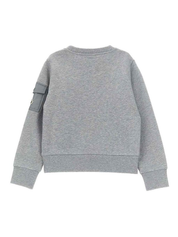 MONCLER JR: Sweatshirts & Sweaters online - Crewneck sweatshirt with cargo pockets
