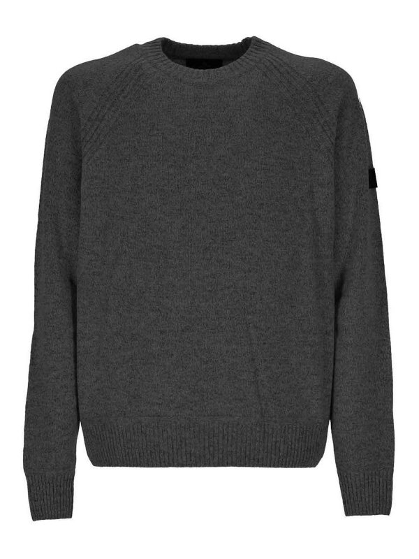 PEUTEREY: Suéteres con cuello pico - Suéter Cuello Redondo - Negro