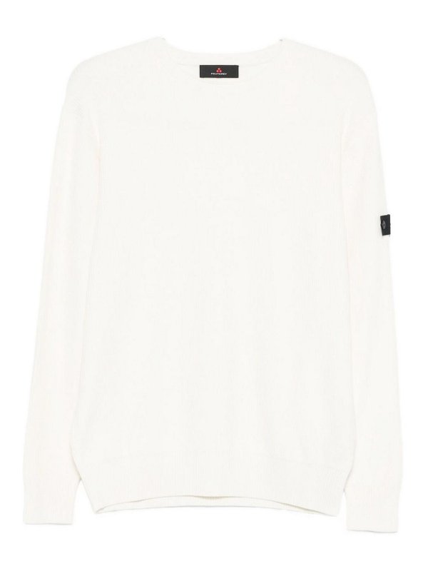 PEUTEREY: Strickpullover mit Rundhalsausschnitt - Rundhalspullover - Weiß