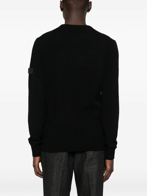 クルーネック - 黒 shop online: PEUTEREY