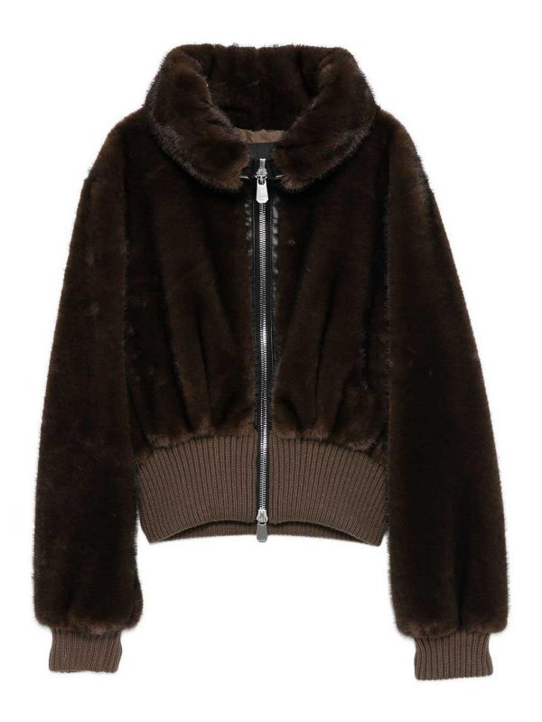 Pinko: Pelz und Shearling - Pelz - Braun