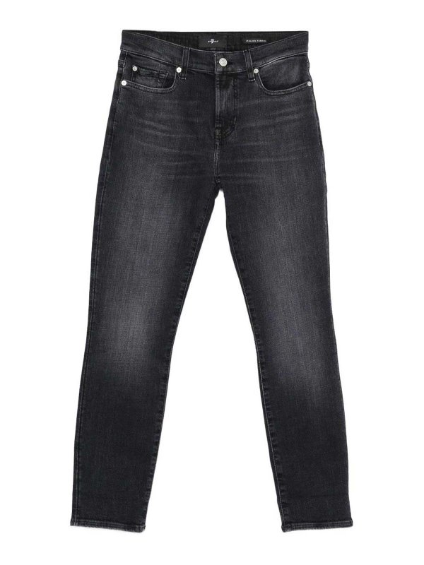 SEVEN: ストレートジーンズ - ストレートジーンズ - 黒