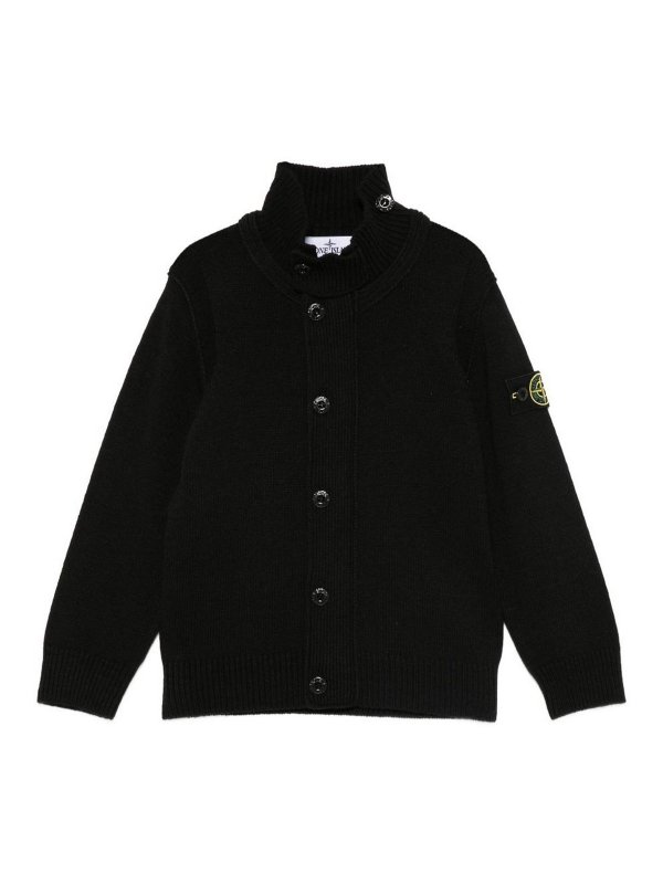 STONE ISLAND: カーディガン - カーディガン - 黒