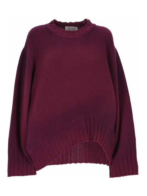 The Attico: crew necks - Sweater With Asymmetric Hem